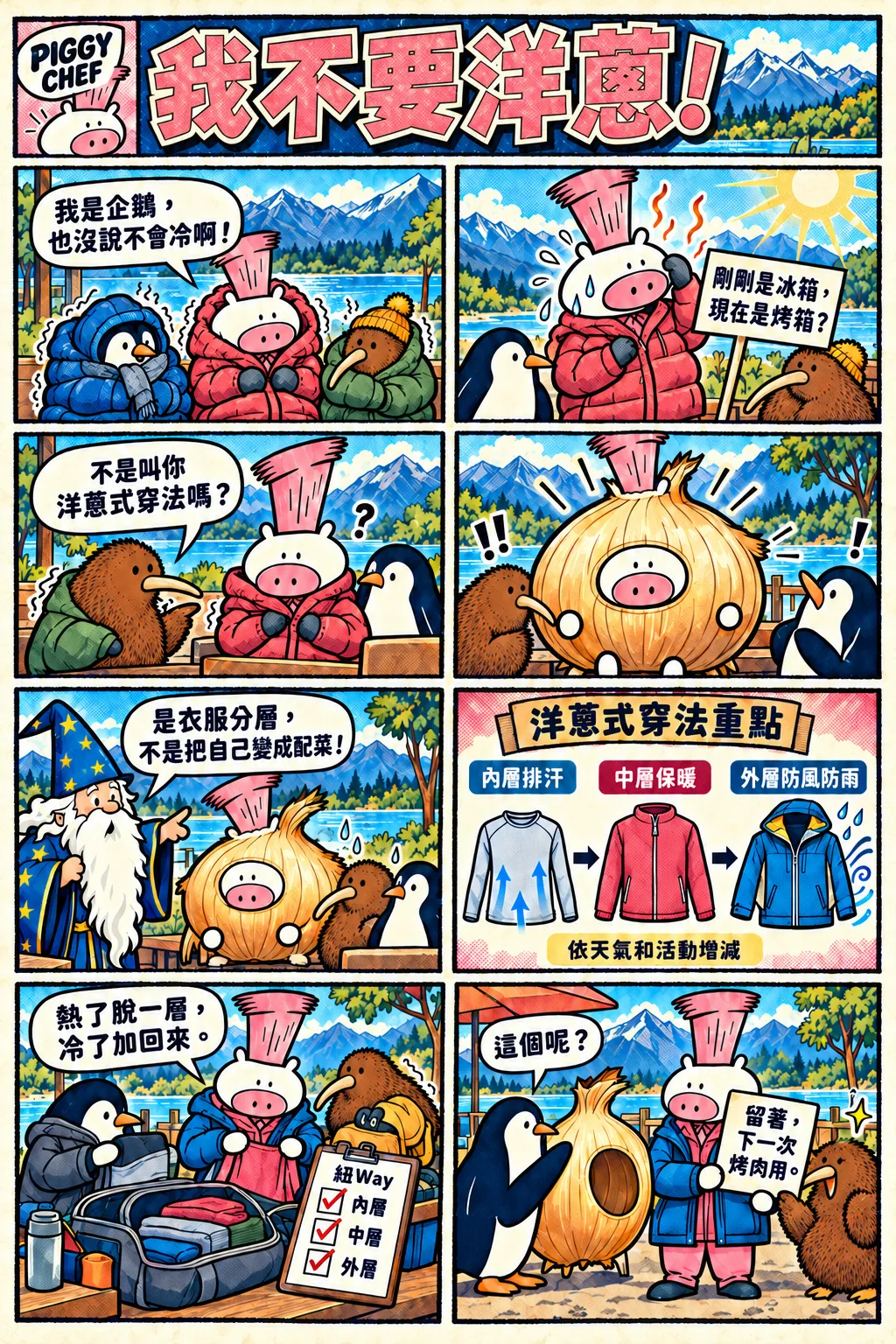 我不要洋蔥!完整漫畫;主廚提醒在圖片下方